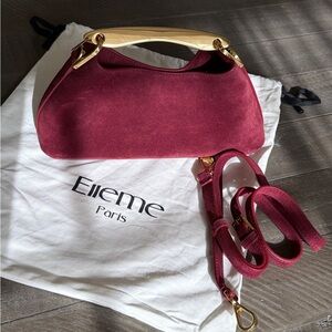 Elleme Mini Boomerang Suede Burgundy